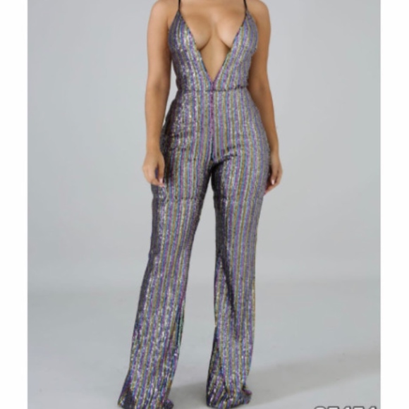 Pants - New Year or Birthday Sequin Jumpsuit